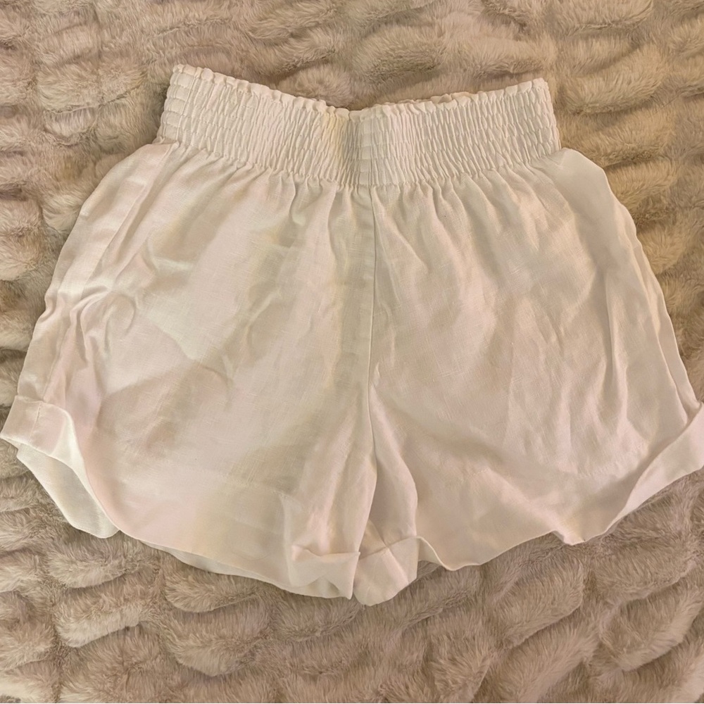 Reformation mila linen pull on short